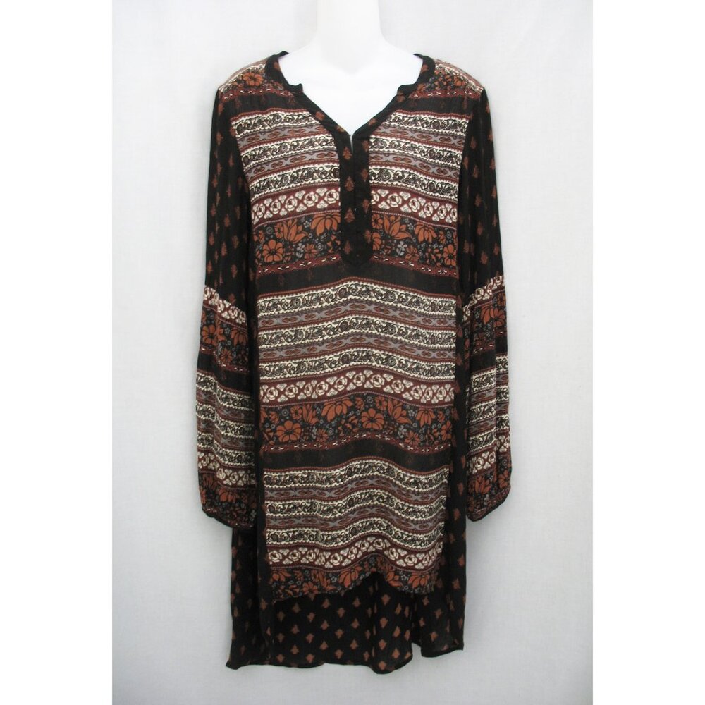 Raga Artsy Tangerine Skies Hi-Low Tunic Dress